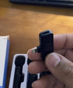 MAYBESTA Professional Wireless Lavalier Lapel Microphone for iPhone, iPad - Cordless Omnidirectional Condenser Recording Mic for Interview Video Podcast Vlog YouTube Black 23 61E2GGzxvL