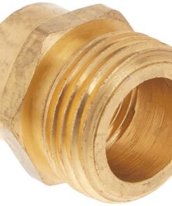 Anderson Metals 57480-1208 Brass Garden Hose Fitting, Connector, read ¾” Male GHT x ½” Female NPT 3/4" Male Hose ID x 1/2" GHT Female 20 61E35MB3BWL