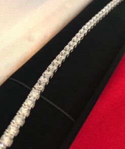 10 Carats 925 Sterling Silver and Round-Cut Cubic Zirconia Eternity Tennis Bracelet 4mm 7.25" 16 61E3mqKr6ML