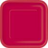 Ruby Red Square Dessert Plates - 7" (Pack Of 16) - Premium Quality Paper - Perfect For Parties & Events 7" 14 61E6O2bKmGL