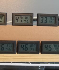Pgzsy 12 Pack Mini Small Digital Electronic Temperature Humidity Meters Gauge Indoor Thermometer Hygrometer LCD Display Fahrenheit (℉) for Humidors, Greenhouse, Garden, Cellar3 28 61E6hFXFfqL