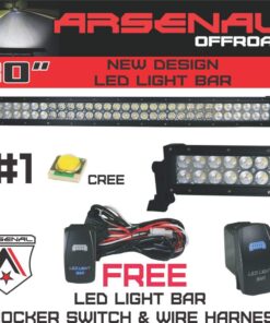 Alternative view of No.1 30 Inch LED Light Bar Arsenal New Design Flood/Spot Combo Beam CREE 3w LED's 168w 18,000 Lumen Off Road Polaris RZR XP1000 X4 UTV Trucks Can Am X3 FREE LED Light Rocker Switch Kit