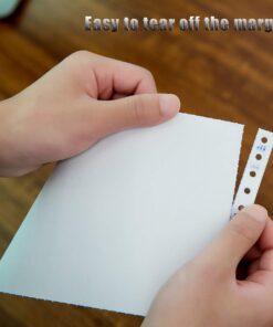 FirstZi 9-1/2 x 11 Inches NCR Continuous Feed Computer Paper 2-Ply, 1000 Count Carbonless Copy Paper for Dot Matrix Printers, 2-Part 500 Sets, Margin Perforated, White/Pink 2 part 10 61E7Y4VmaPL