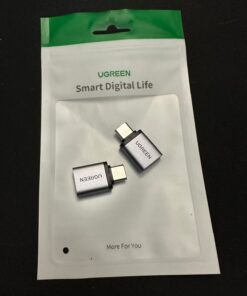 UGREEN USB to USB C 3.0 Adapter 2 Pack,USB C to USB Adapter USB C Male to USB Female Adapter Compatible with iPhone 15 Samsung S23 Ultra MacBook Pro 2023/ Air 2022 iPad Pro/Mini,Thunderbolt 4/3 Silve Silver 45 61E8TDMKpKL