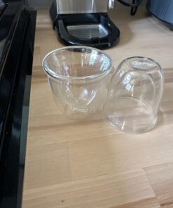 De'Longhi DeLonghi Double Walled Thermo Espresso Glasses, Set of 2, Regular, Clear, 90 milliliters Espresso Glasses (set of 2) 22 61E8tTrmniL