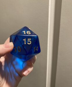 Koplow Games Jumbo Dice Transparent Sapphire/Gold 55mm Countdown D20 12 61E9nd7D0pL