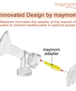 Maymom Flange Adapter Compatible with Spectra S1, Spectra S2; Connects Maymom Breastshield/Maymom Bottle and Spectra Backflow Protector (Maymom Flange Adapter, Yellow) Yellow_2pc 23 61EAEOaxiUL