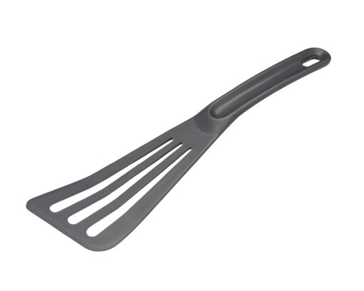 Matfer Bourgeat Exoglass® High Temperature Pelton Slotted Spatula, Professional Fish Turner, Safe for Nonstick Pans, Grey