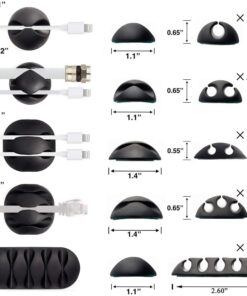 Alternative view of Cable Clips, OHill 16 Pack White Self Adhesive Cord Holder, Ideal Cable Management Cord Organizer Wire Keeper for Phone Charger, Computer, Desk, Home, Office, Car, Nightstand