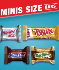 SNICKERS, TWIX, MILKY WAY & 3 MUSKETEERS Variety Pack Super Bowl Milk Chocolate Candy Bars Assortment, 240 Pieces Bag 24 61ECfauCbMS