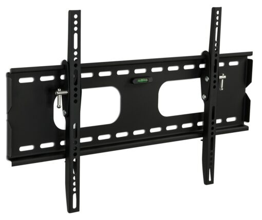 Mount-It Low-Profile Tilting TV Wall Mount Bracket for 32-60 inch LCD, LED, OLED, 4K or Plasma Flat Screen TVs - 175 lbs Capacity, 1.5 Inch Profile, Max VESA 600x400 (MI-318B), Black, 60 Medium