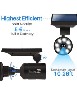 DrawGreen Solar Motion Sensor Light Outdoor of 2, 1400-Lumen 9-Watt(110W Equ.) LED Spotlight, Aluminum Solar Flood Security Emergency Lights for Driveway Patio Garden, 100-Week 100% Free Replacement Black 11 61ECxS8uyuL