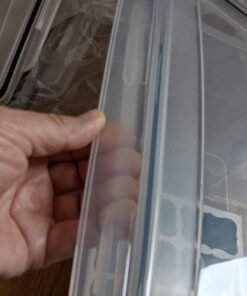 ME.FAN 6 Set 3.2L Food Storage Containers, Spaghetti Containers Airtight Horizontal Storage/Pasta Containers Kitchen Pantry Organization Canisters with 24 labels & Pen - Black Black-6 X 3.2L 55 61ED lQSL 2