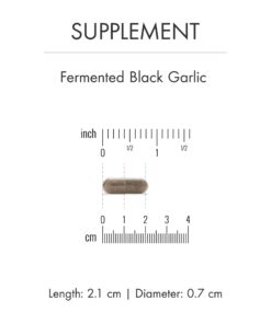 Dr. Mercola Fermented Black Garlic, 30 Servings (60 Capsules), Dietary Supplement, Supports Immune and Blood Pressure Health, Non GMO 60 Count (Pack of 1) 19 61ED9zWaD2L