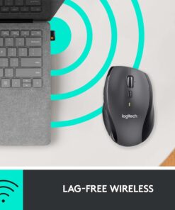 Logitech M705 Marathon Wireless Mouse, 2.4 GHz USB Unifying Receiver, 1000 DPI, 5-Programmable Buttons, 3-Year Battery, Compatible with PC, Mac, Laptop, Chromebook - Black 37 61EDlMMpH L