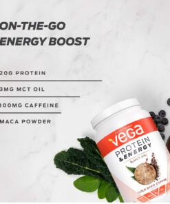 Vega Protein & Energy, Cold Brew Coffee, Plant Based Coffee Protein Powder - Vegan Protein Powder, Keto-Friendly, MCT Oil, Gluten Free, Dairy Free, Soy Free, Non GMO (15 Servings, 1lb 2.6oz) 15 Servings (Pack of 1) 8 61EEZwLNt8L
