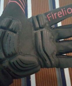 FIRELION Bike Gloves for Men/Women Cycling,Cycling Gloves for Outdoor MTB DH Road Racing,Full Finger Half Finger Padded Bicycle Protective Gloves,Non-Slip Shock-Absorbing Touchscreen Riding Gloves Large Full Red 59 61EFHX7E27L