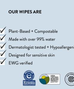 The Honest Company Clean Conscious Wipes | 99% Water, Compostable, Plant-Based, Baby Wipes | Hypoallergenic, EWG Verified | Pattern Play, 720 Count 72 Count (Pack of 10) 30 61EFHkDUIfL