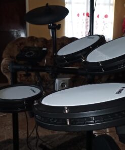 Donner DED-200 Electric Drum Sets with Quiet Mesh Drum Pads, 2 Cymbals w/Choke, 31 Kits and 450+ Sounds, Throne, Headphones, Sticks, USB MIDI, Melodics Lessons (5 Pads, 3 Cymbals) 28 61EFJrFL3jL