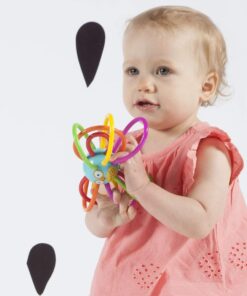 Alternative view of Manhattan Toy Zoo Animal Winkel Owl Multicolor Rattle & Sensory Teether for Baby and Toddler