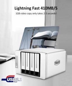 TERRAMASTER D4-300 USB 3.1(Gen1) Type-C Storage External Hard Drive Enclosure Hot Swappable (Diskless) 26 61EHpP5IOL