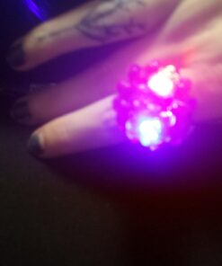 Fun Central 24 Pack - LED Light Up Jelly Rings | in Bulk | Assorted Colors | Flashing Rings Party, Easter Egg Hunts Raves EDM Concerts Sensory Toys for Kids 25 61EIUuDsQHL