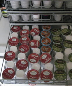 DecoBrothers K-Cup Holder Drawer for 36 Coffee Pods Storage, Black Metal 45 61EKr35BaL