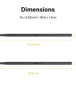 Alternative view of Donner Drum Sticks, 5A Drumsticks Classic Maple Wood Black Drumsticks With Storage Bag, 2 Pairs