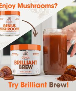 Genius Mushroom - Lions Mane, Cordyceps and Reishi - Immune System Booster & Nootropic Brain Supplement - for Natural Energy, Memory & Liver Support, 90 Veggie Pills Mushroom Complex - 90 Count 24 61EMQE7LwL