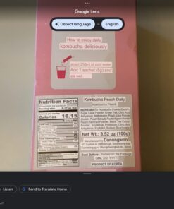 Garden Kombucha Tea, Powder 5g x 20 Sachets (100g/3.52oz) Probiotics, Prebiotics, Sugar Free, Black Tea, Healthy Drink with Bottle (FREE BOTTLE SHAKER) (Peach) Peach 43 61EMXK6epeL