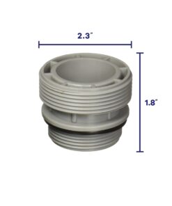 GAME 4560 40mm Hose to 1 1/2 Inch Inlet/Outlet, Adapter Conversion Kit (For Intex & Bestway Pools), 2 Count (Pack of 1) ,Grey 25 61ENEPfm L