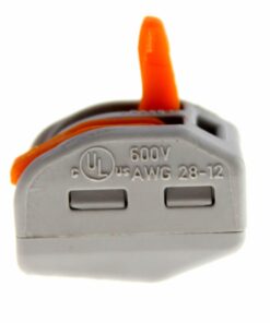 Wago 222-412 Lever-Nuts 2 Conductor Compact Connectors 100 PK Pack of 100 6 61ENOWJfDDL