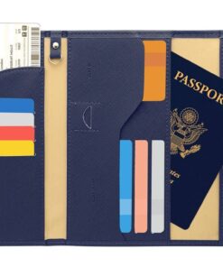 ZOPPEN Mulit-purpose Rfid Blocking Passport Holder Travel Wallet (Ver.4) Passport and Vaccine Card Holder ComboTri-fold Document Organizer Travel Essentials #2 Navy Blue 23 61ENSBqLzZL
