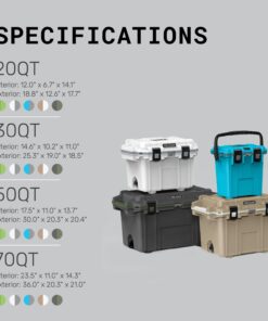 Pelican 70 Quart Elite Cooler Cool Blue/Grey 19 61EO2p2qq8L