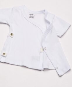 Gerber Baby 3-Pack Short-Sleeve Side-snap Shirt 0-3 Months White 7 61EOddTuqL 1
