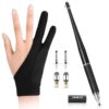 Stylus Pens for Touch Screens, MEKO 2 in 1 Disc Stylus for iPad, Tablets, Laptop with Palm Rejection Artist Glove 44 61EOjd2vLAL