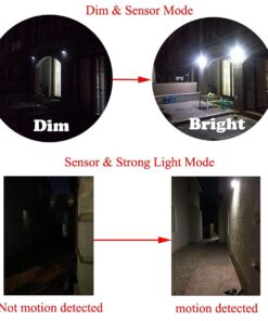 iThird Solar Lights Outdoor Motion Sensor, LED Solar Powered Outdoor Lights Stainless Steel Solar Security Lights for Yard Patio Garage Porch Waterproof 3 Modes Flood Light Super Bright(Daylight) Daylight 31 61EPSfdoI3S