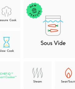 Alternative view of CHEF iQ Smart Pressure Cooker 10 Cooking Functions & 18 Features, Built-in Scale, 1000+ Presets & Times & Temps w/App for 600+ Foolproof Guided Recipes, Rice & Slow Electric MultiCooker, 6 Qt