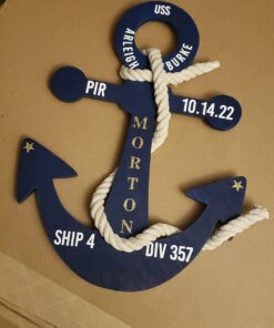 Little Love by NoJo Separates Collection Anchor Shaped Wall Art, Navy 1 Count (Pack of 1) 32 61ERR72BW7L