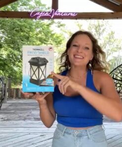 Thermacell Mosquito Repellent Lantern; No Spray Mosquito Repellent For Patios; Includes 12-Hours of Protection; DEET-Free, Scent-Free, No Flame Citronella Candle Alternative Black 25 61ERubpimNL