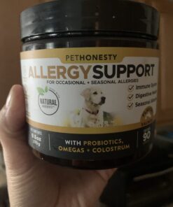 Pet Honesty Dog Allergy Relief Immunity - Chews, Probiotics for Dogs, Seasonal Allergies, Skin and Coat Supplement, Itch Support Supplement (Salmon) Salmon Single 37 61EU7Lk7gbL