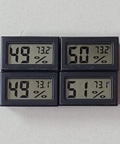 4-Pack Mini Digital Temperature Humidity Meters Gauge Indoor Thermometer Hygrometer LCD Display Fahrenheit (℉) for Reptile Tank,Jars,Guitar Case,Greenhouse, Garden, Cellar, Fridge, Closet 28 61EVKtkG8L