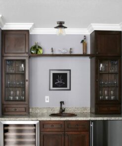 Globe Electric 64846 1-Light Semi-Flush Mount Ceiling Light, Oil Rubbed Bronze, Clear Glass Shade, Ceiling Light Fixture, Bedroom Lights for Ceiling, Dining Light Fixture, Bulb Not Included Oil-Rubbed Bronze 59 61EWWJDlJbL