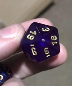 Chessex Dice Polyhedral 7-Die Borealis Set - Royal Purple with Gold Numbers CHX-27467 35 61EWWin7SWL