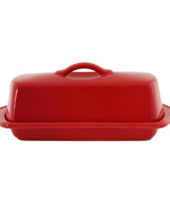 Chantal Large Butter Dish, True Red Full Size Butter 25 61EY y1GMBL