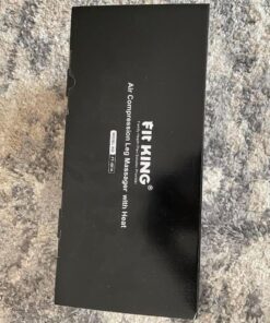 FIT KING Leg Massager with Heat - Upgraded Leg Compression Massager for Circulation and Pain Relief, FSA HSA Approved Foot and Leg Massager Compression Boot for Edema, Relax Recover - Gift for Dad Mom Classis Black With Blue 1 Pair (2PCS) 43 61EYS7kgIGL