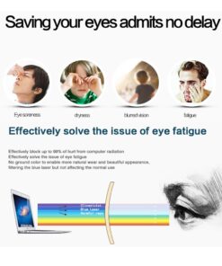 Beison Computer Glasses Anti Blue Light Anti-glare Anti-fatigue Computer/TV Electromagnetic Radiation Protection Purple 53 Millimeters 12 61EZ0CKfiL