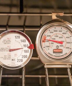 Rubbermaid Commercial Products Stainless Steel Monitoring Thermometer for Oven/Grill/Meat/Food, 60-580 Degrees Fahrenheit Temperature Range, Easy to Read Food Thermometer For Cooking Oven/Grill/Smoker Thermometer 37 61EaVqcFNzL