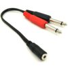 Poyiccot 3.5mm to 1/4 Adapter Cable, 1/4 Mono to 3.5mm Stereo Adapter, 1/8 to 1/4 Splitter Cable, 3.5mm 1/8 TRS Female to Dual 6.35mm 1/4 TS Male Stereo to Mono Y Splitter Cable, 20cm/8inch 43 61EauYP9crL