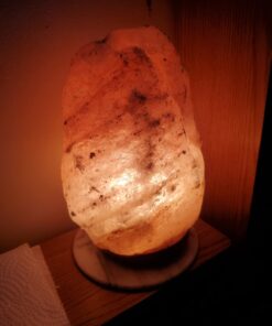 Himalayan Glow HS-1003 Himalayan Hand Carved Crystal Salt Lamp with Wooden Base, 6-7 LBS, Pink 58 61EbT mPy0L
